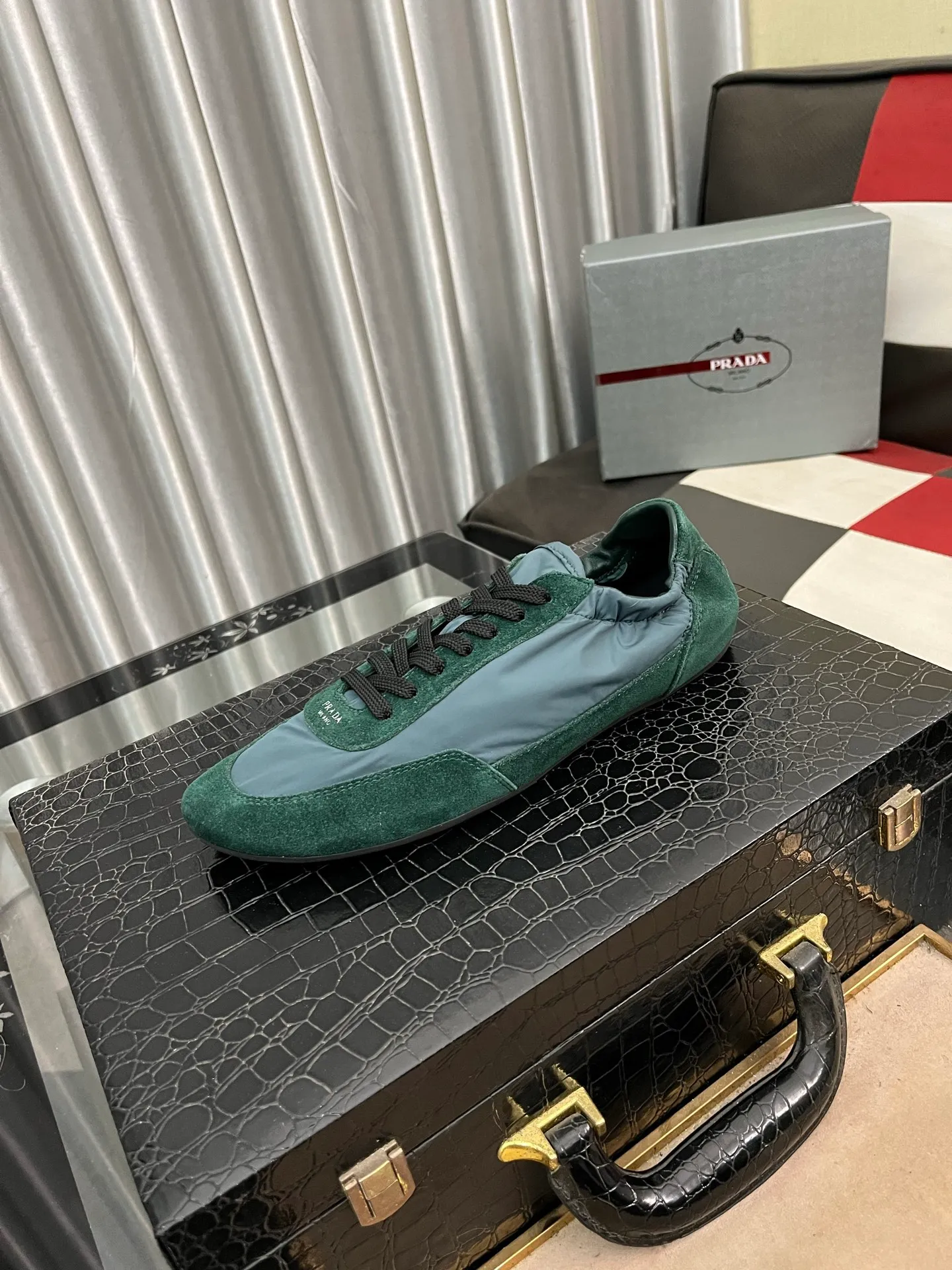 Men's shoes 💰500⌚️⌚️【PRADA】Prada - high-end quality original order 🔍🔍🔍 casual sports shoes - Upper: 🔝Nappa calfskin, brand high mercerized canvas, shoe body brand metal fasteners, tongue silk screen brand logo - Lining: water-dyed cowhide - Outsole: ultra-light TPU foam; molded outsole -Ultra-high quality control and fine workmanship: outstanding (high-end, extravagance, class) -Size: 38-446️⃣colors available